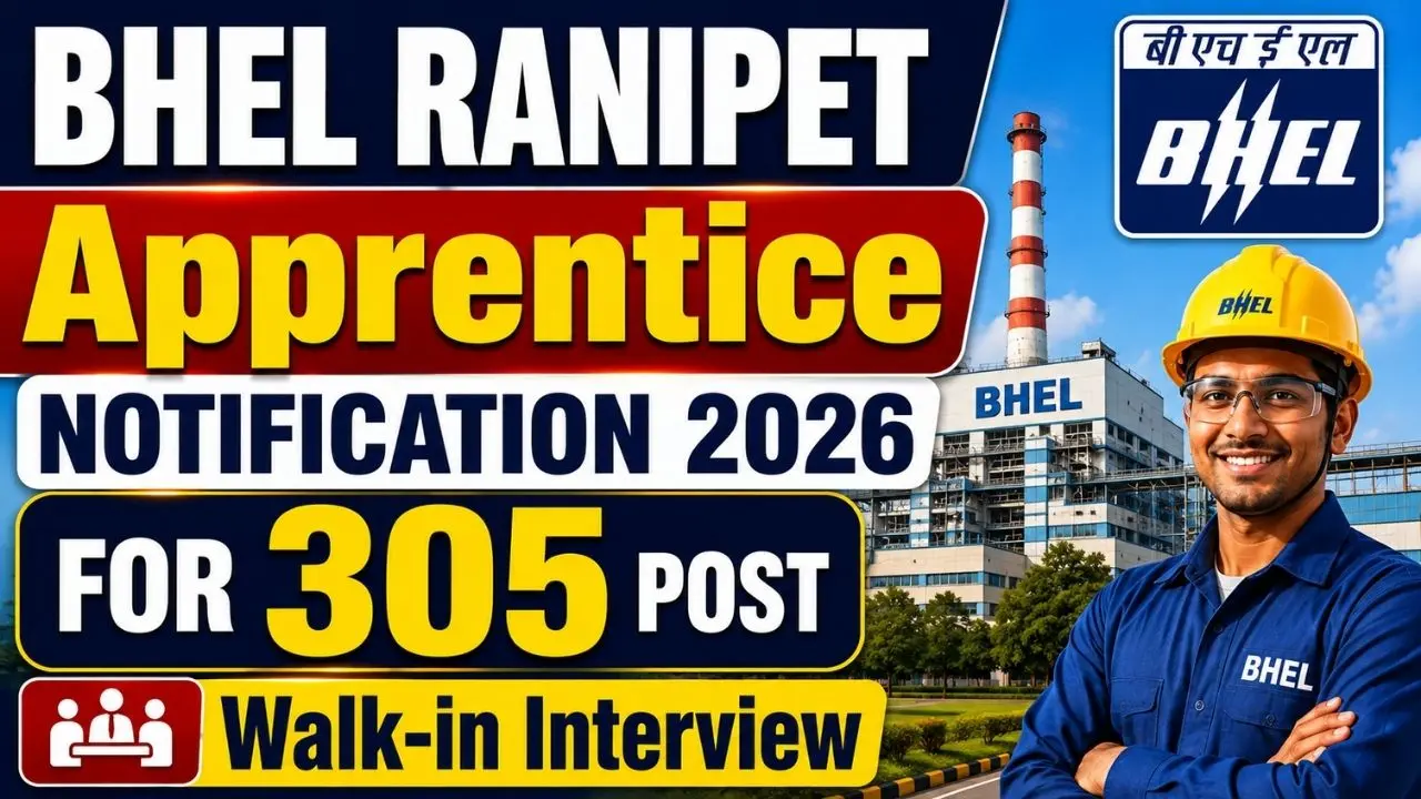 BHEL Ranipet Trade Apprentice Recruitment 2026
