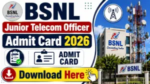 BSNL Junior Telecom Officer (JTO) Admit Card 2026