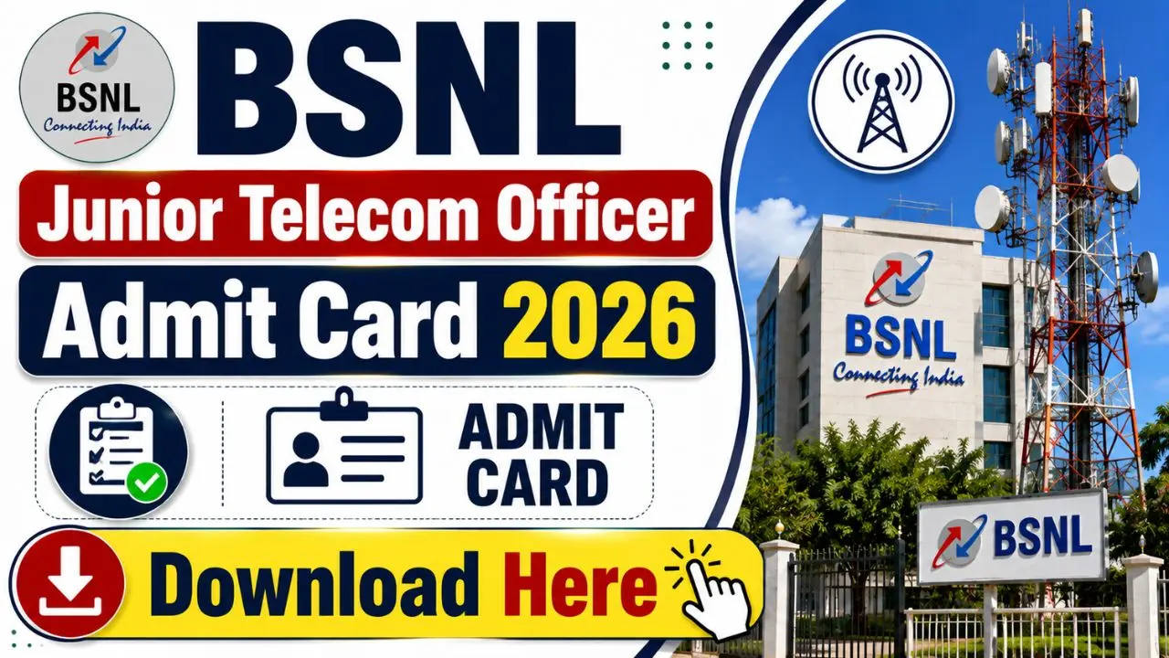 BSNL Junior Telecom Officer (JTO) Admit Card 2026