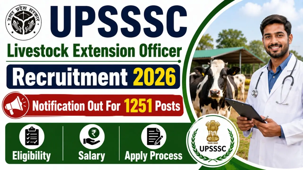 UPSSSC Livestock Extension Officer Recruitment 2026