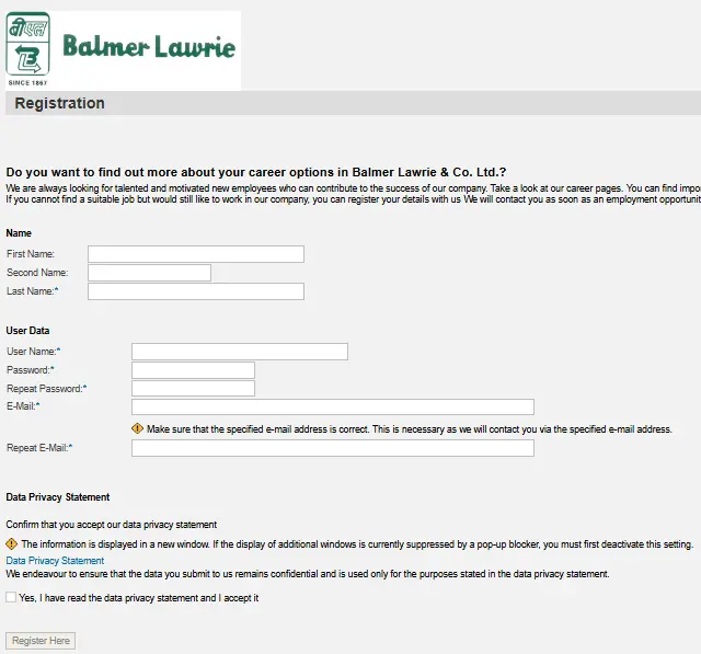 Balmer Lawrie Various Posts Recruitment 2026