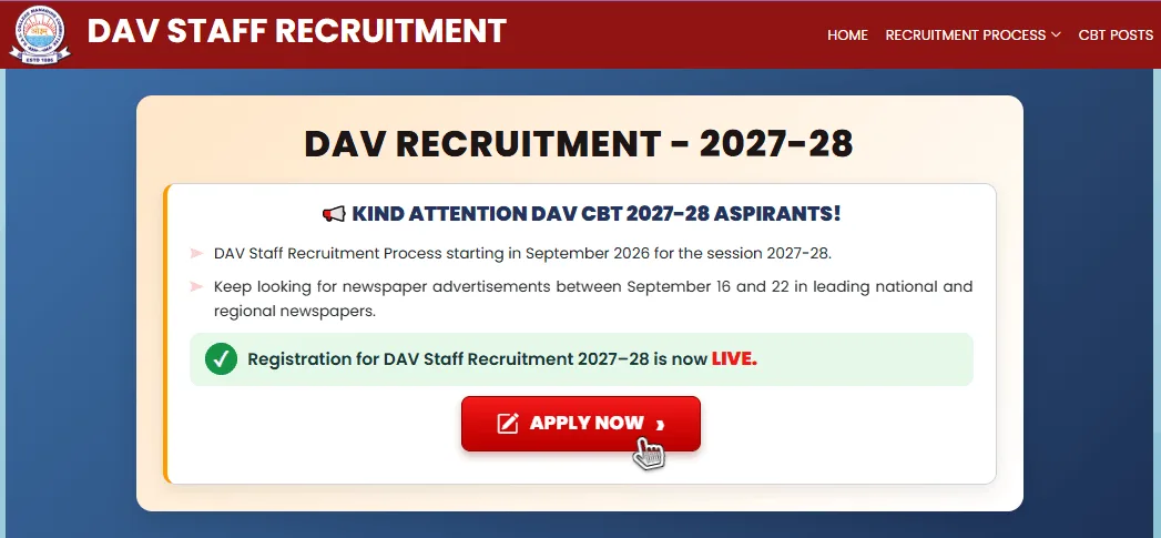 DAV Teaching & Non Teaching Recruitment 2026