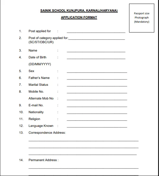 Sainik School Kunjpura Recruitment 2026