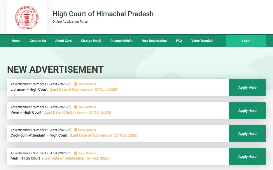 HP High Court Group C & D Recruitment 2026