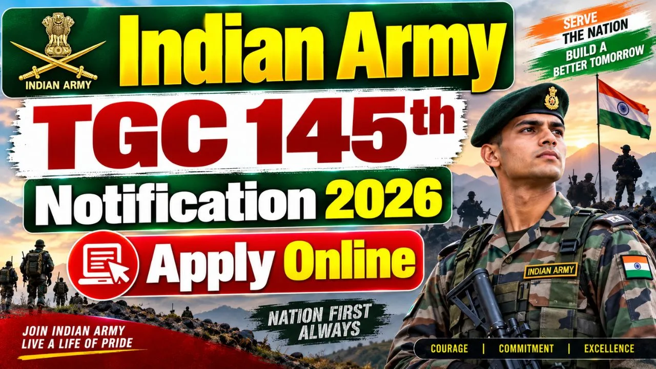 Indian Army TGC 145th Entry Online Apply 2026