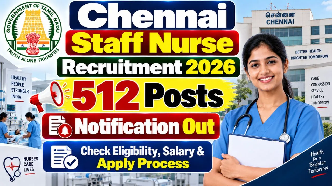 Chennai Staff Nurse Recruitment 2026