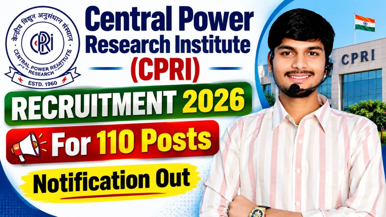 CPRI Various Posts Recruitment 2026