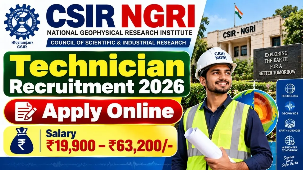 CSIR NGRI Technician Recruitment 2026