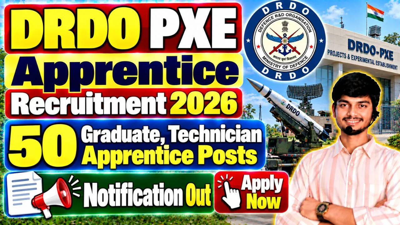 DRDO PXE Apprentice Recruitment 2026