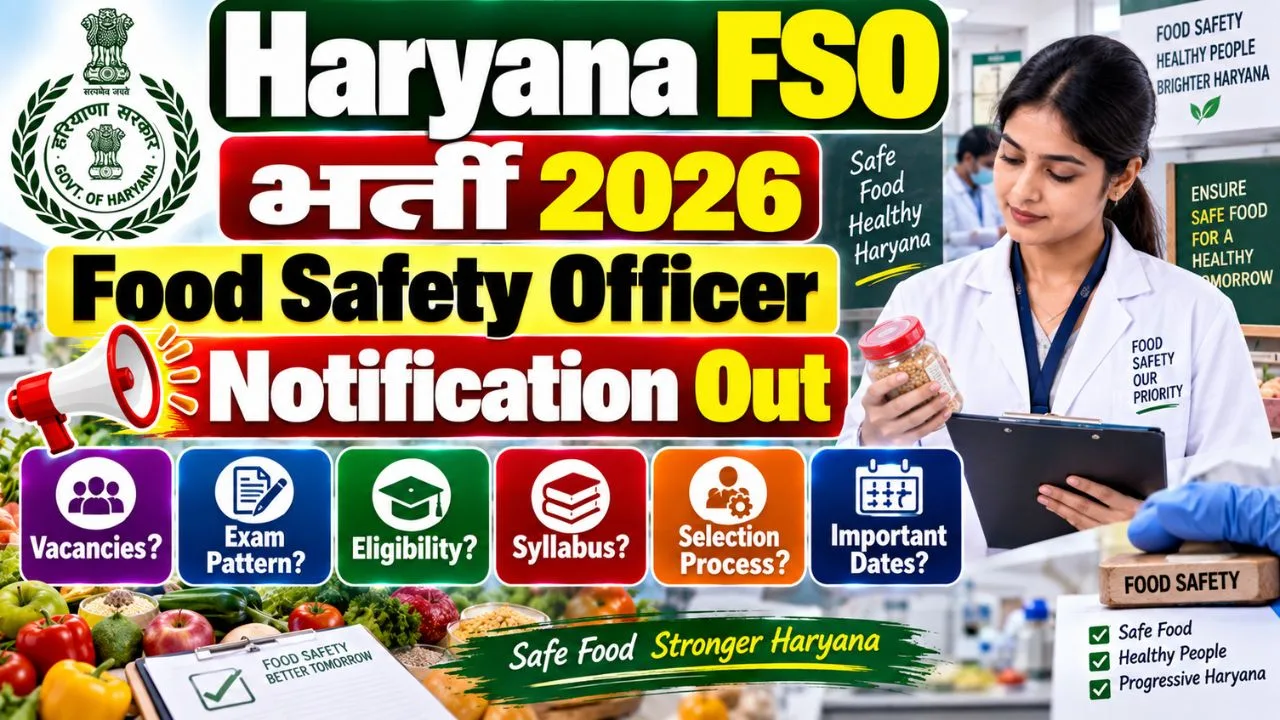 Haryana Food Safety Officer (FSO) Recruitment 2026