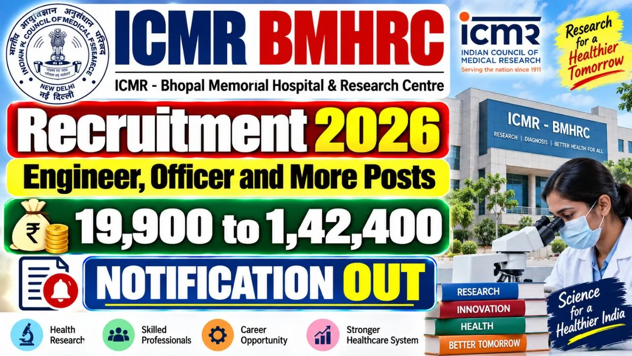 ICMR BMHRC Various Posts Recruitment 2026