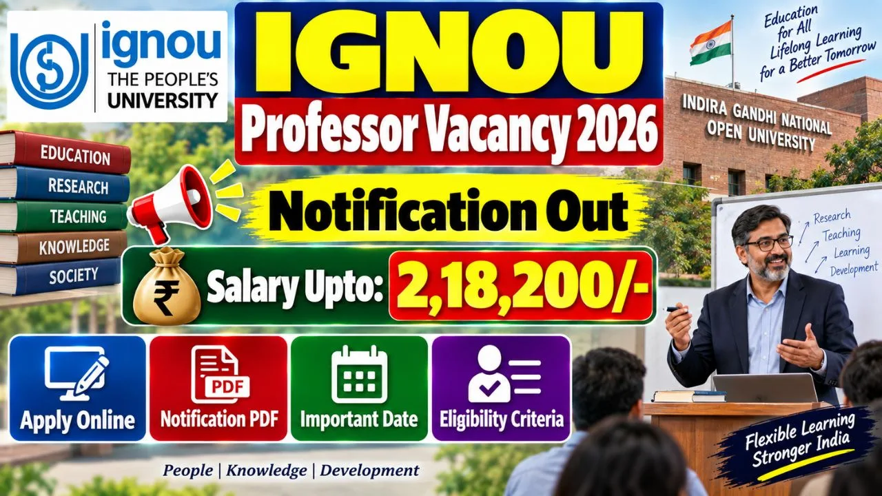 IGNOU Professor Vacancy 2026