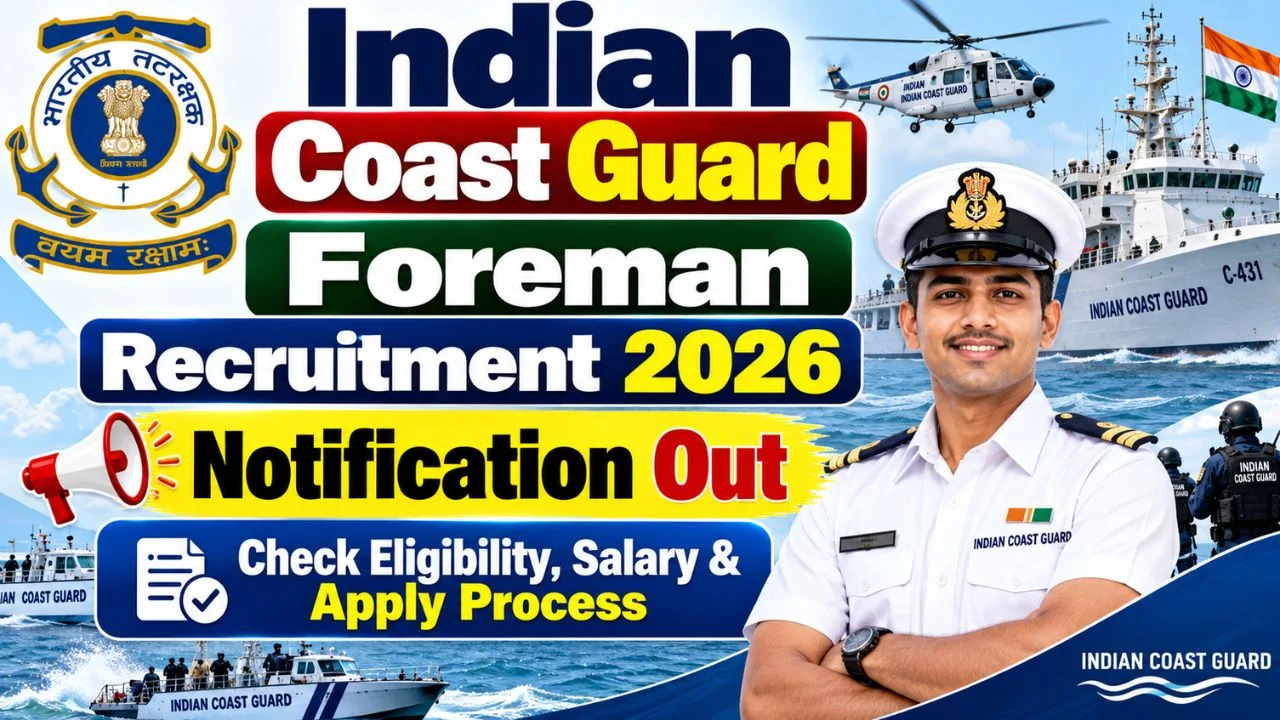 Indian Coast Guard Foreman Recruitment 2026