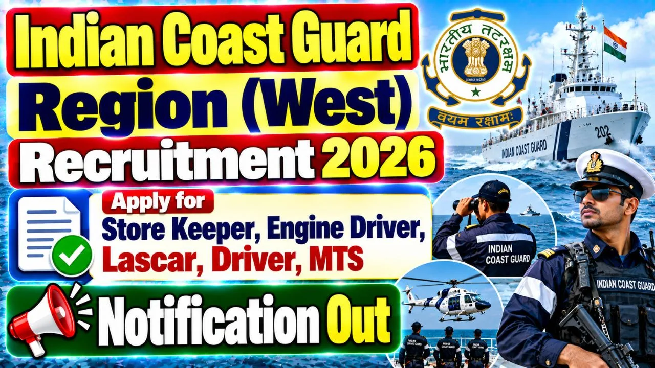 Indian Coast Guard Region (West) Recruitment 2026
