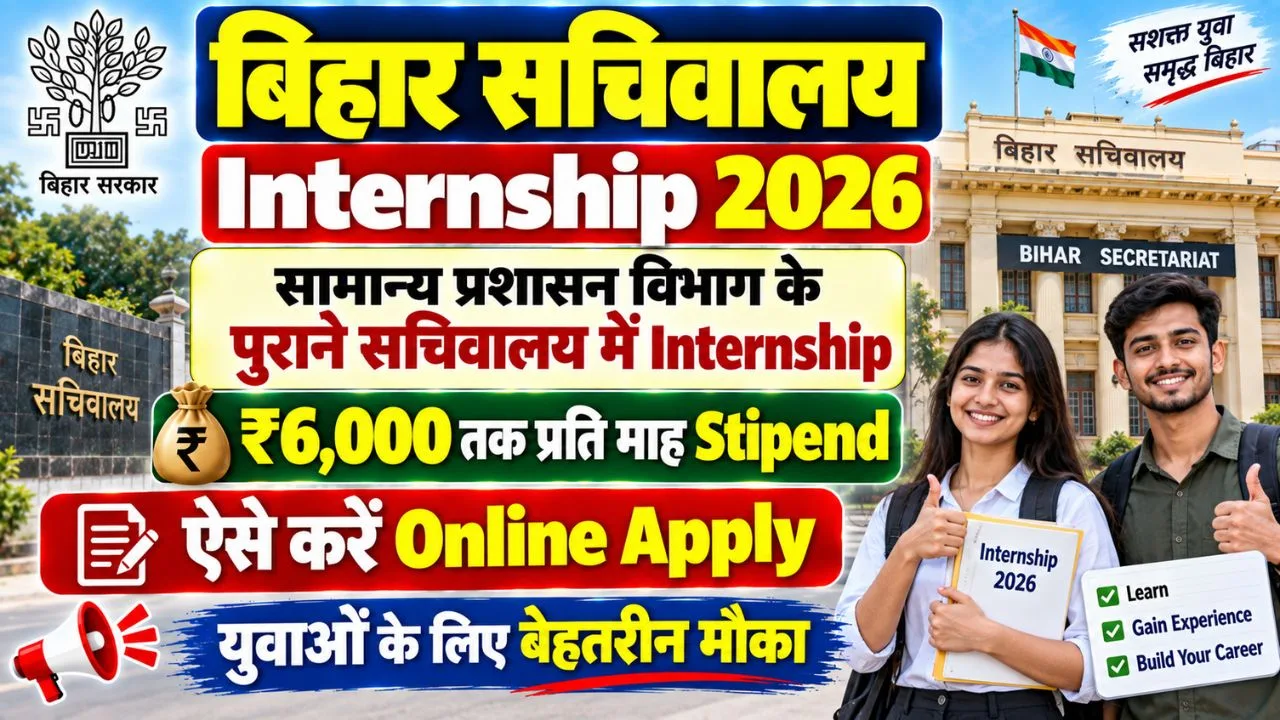 Bihar Sachivalaya Internship Online Apply 2026