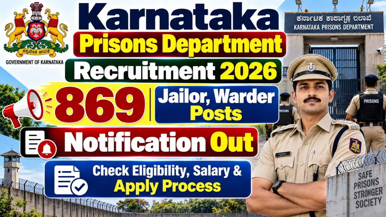 Karnataka Prisons Department Recruitment 2026