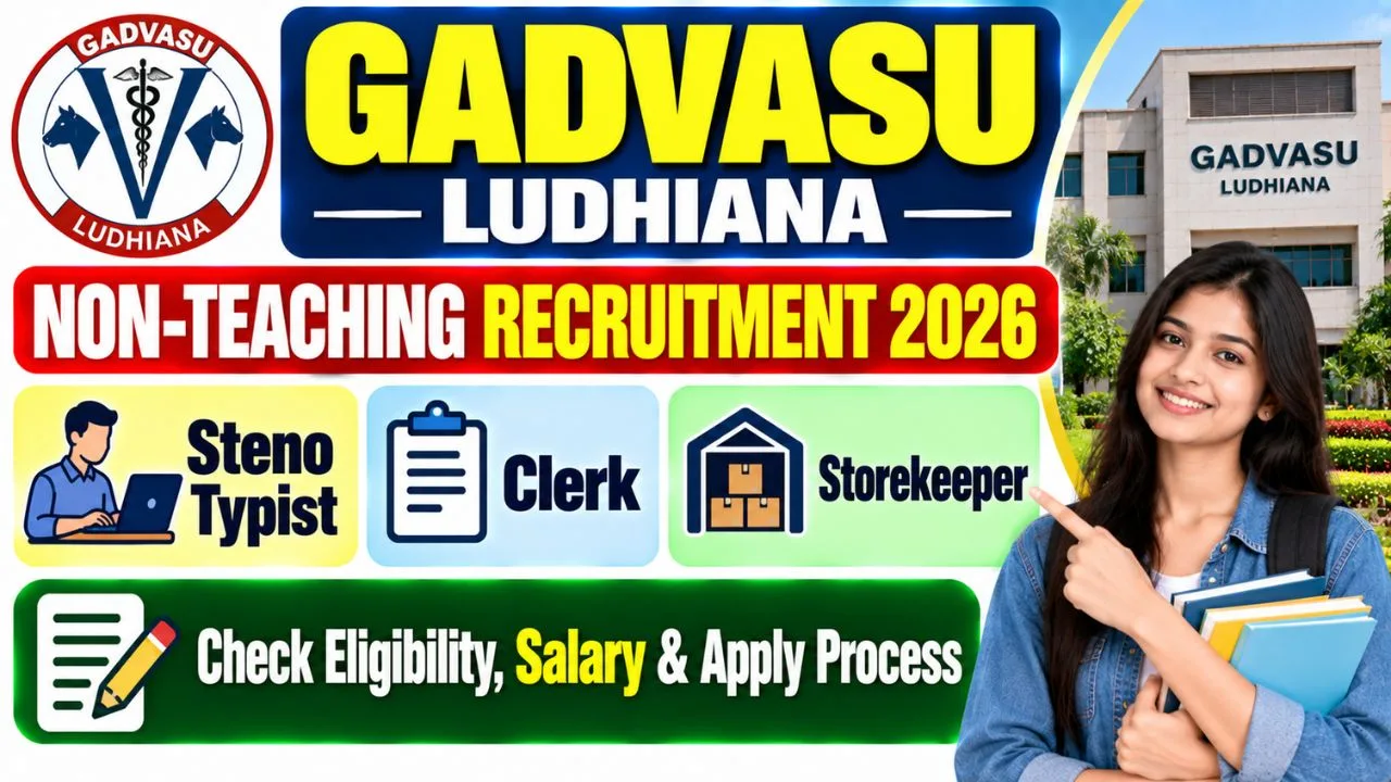 Ludhiana GADVASU Non Teaching Online Form 2026