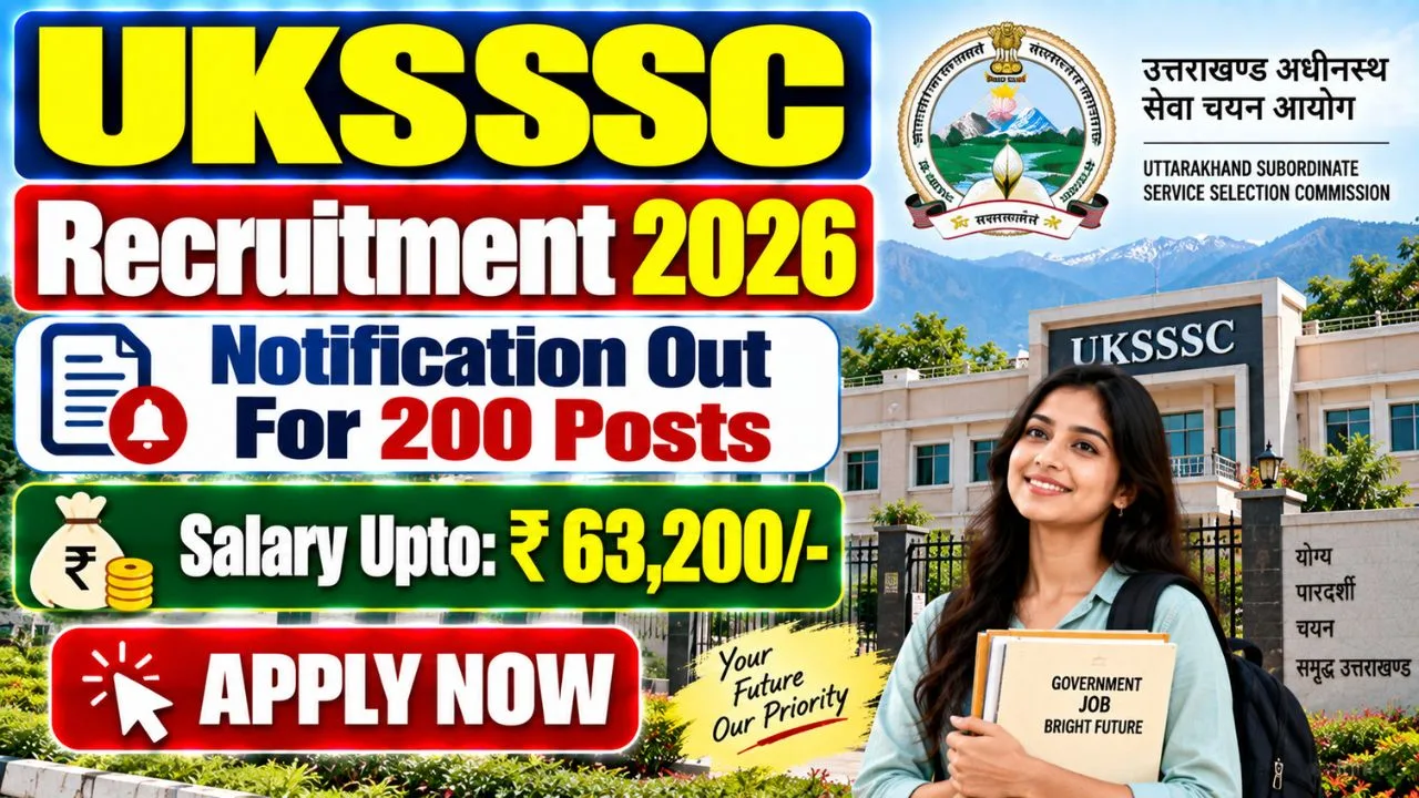 Uttrakhand UKSSSC Scaler Online Form 2026