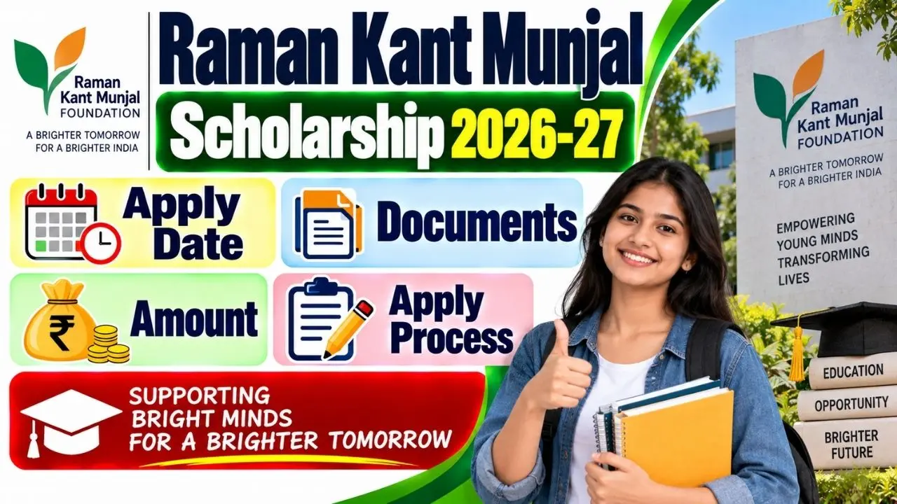 Raman Kant Munjal Scholarship Online Form 2026