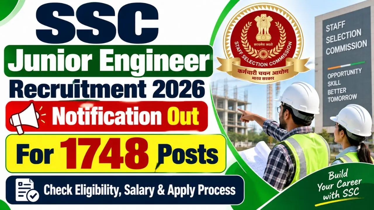 SSC Junior Engineer (JE) Online Form 2026