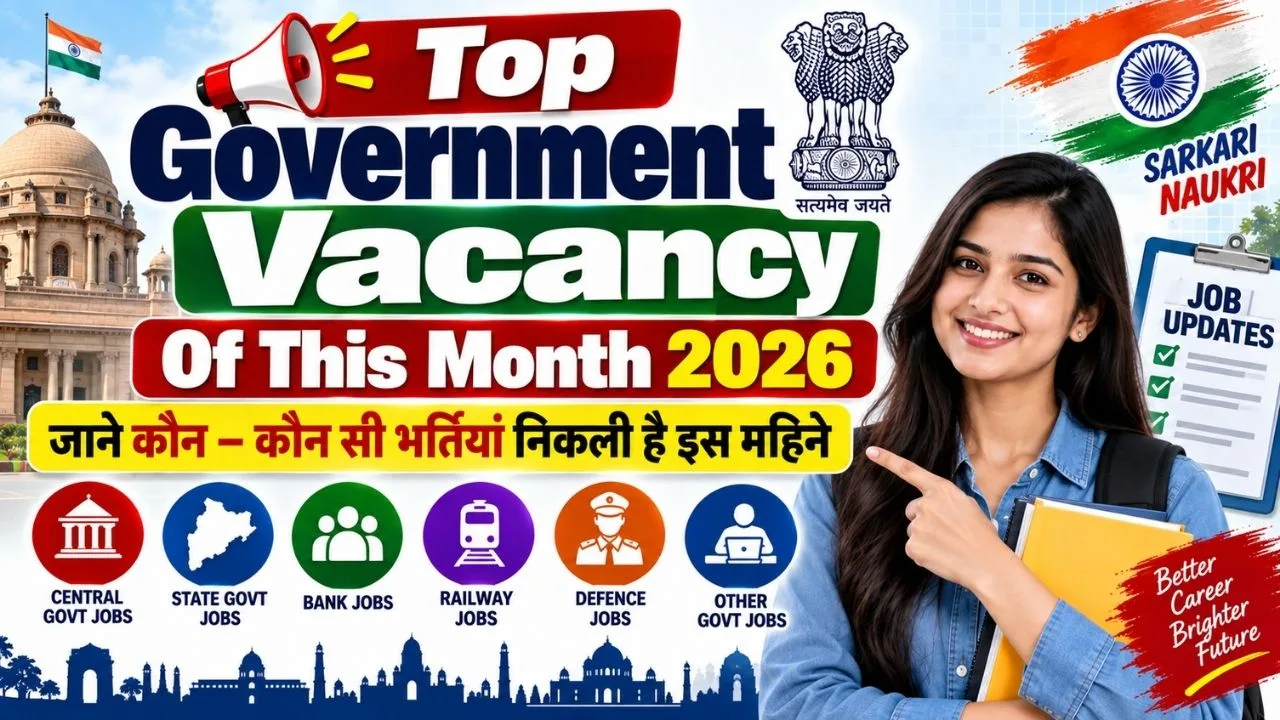 Top Government Vacancy Of This Month 2026