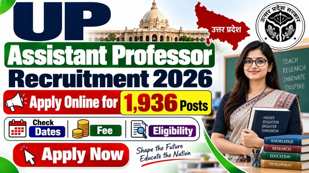UP Assistant Professor Online Form 2026