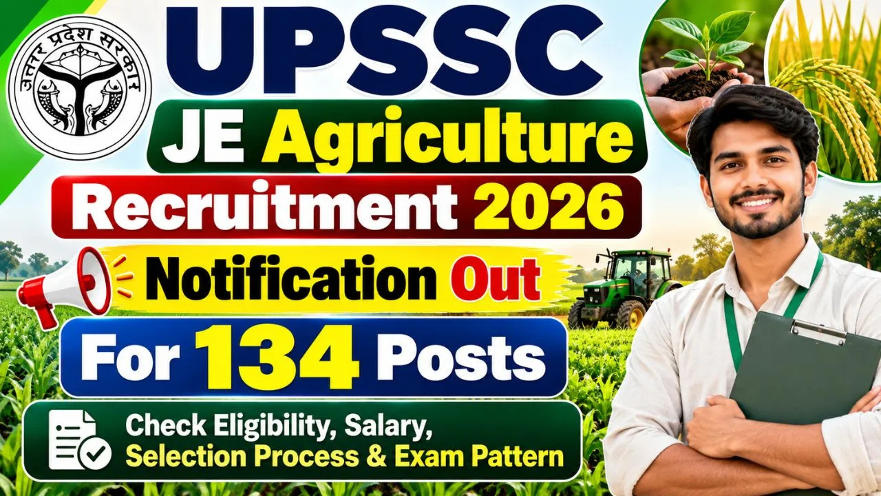 UPSSSC JE Agriculture Online Form 2026