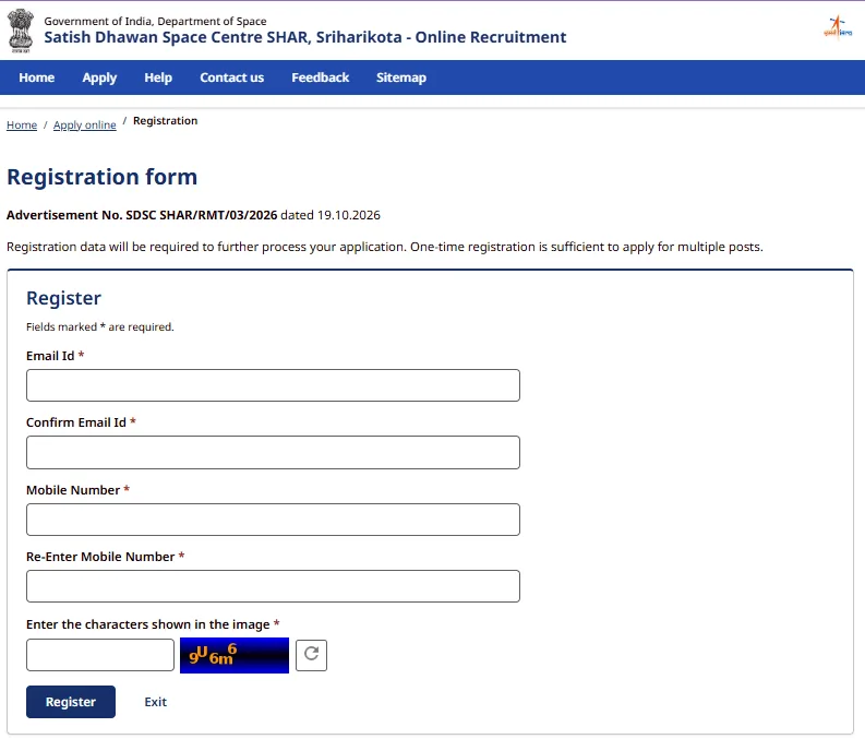 ISRO SDSC SHAR Recruitment 2026