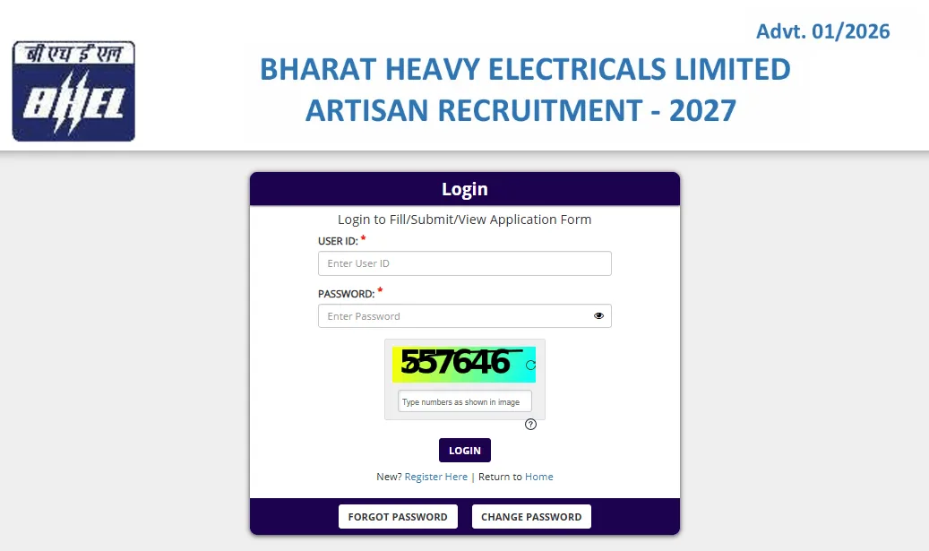 BHEL Artisan Recruitment 2026