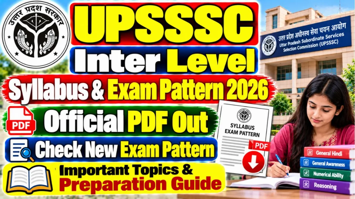 UPSSSC Inter Level Syllabus & Exam Pattern 2026: Check Latest Exam Pattern, Subject Wise Topics & Preparation Strategy