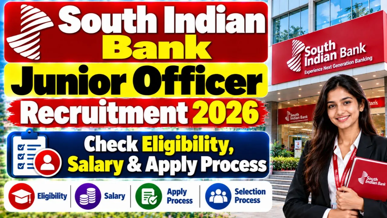 South Indian Bank Junior Officer Recruitment 2026