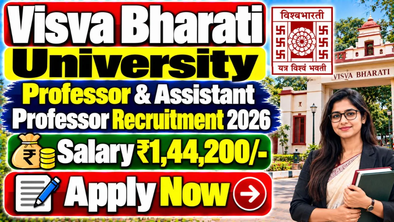 Visva Bharati University Professor & Assistant Professor Recruitment 2026